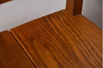 中古　浜本工芸　ナラ材のダイニングチェア2脚セット(1)