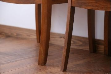 中古　浜本工芸　ナラ材のダイニングチェア2脚セット(1)