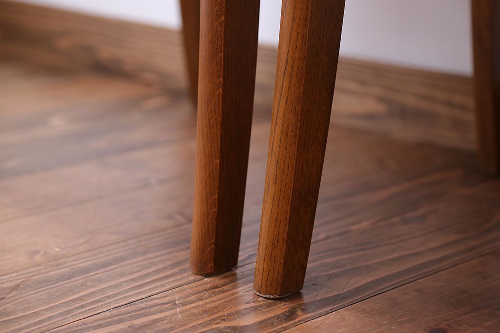 中古　浜本工芸　ナラ材のダイニングチェア2脚セット(2)