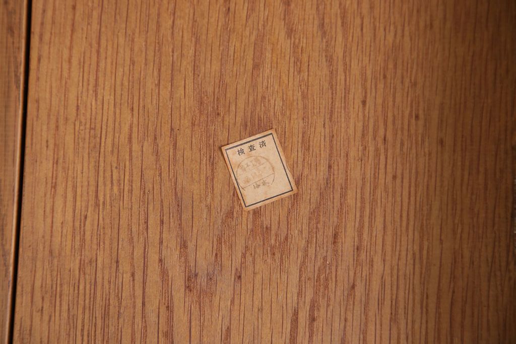 中古　浜本工芸　ナラ材のダイニングチェア2脚セット(2)