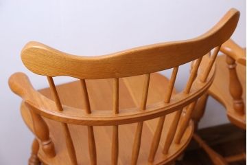 中古　柏木工　ナラ材のダイニングチェア2脚セット(1)