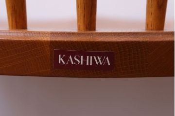 中古　柏木工　ナラ材のダイニングチェア2脚セット(1)