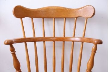 中古　柏木工　ナラ材のダイニングチェア2脚セット(2)