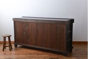 アンティーク家具　古民具・骨董　脚付き!水屋箪笥サイドボード(1)