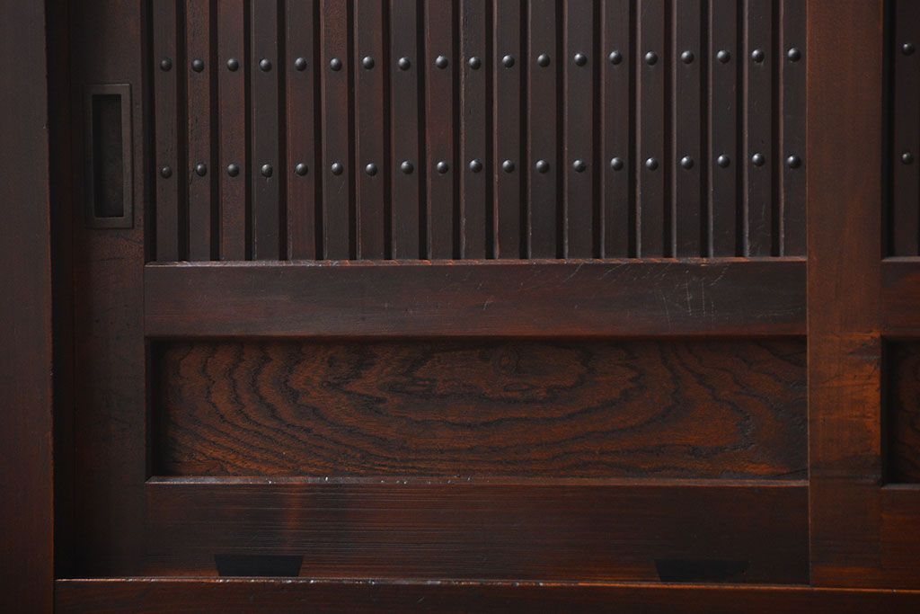 アンティーク家具　古民具・骨董　脚付き水屋箪笥サイドボード(2)