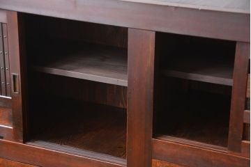 アンティーク家具　古民具・骨董　脚付き水屋箪笥サイドボード(2)