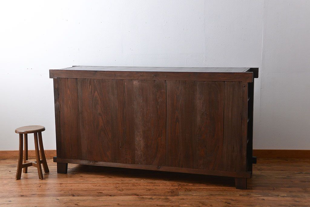 アンティーク家具　古民具・骨董　脚付き水屋箪笥サイドボード(2)