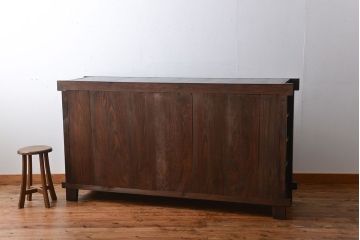 アンティーク家具　古民具・骨董　脚付き水屋箪笥サイドボード(2)