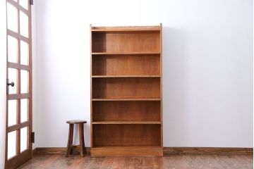 レトロ家具　昭和レトロ　背の高いすっきりとした本棚