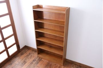 レトロ家具　昭和レトロ　背の高いすっきりとした本棚