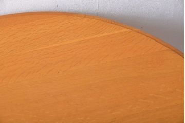 中古　柏木工製　ナラ材のラウンドテーブル