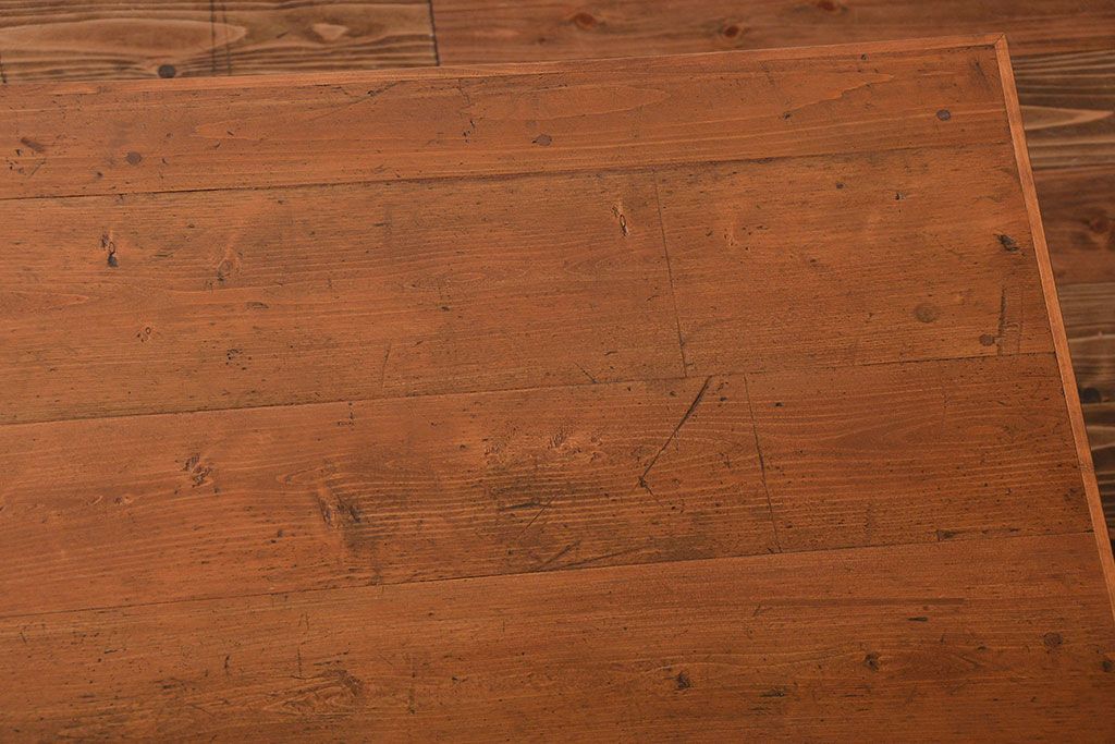 アンティーク家具　両面引き出し付き!ペイントダイニングテーブル