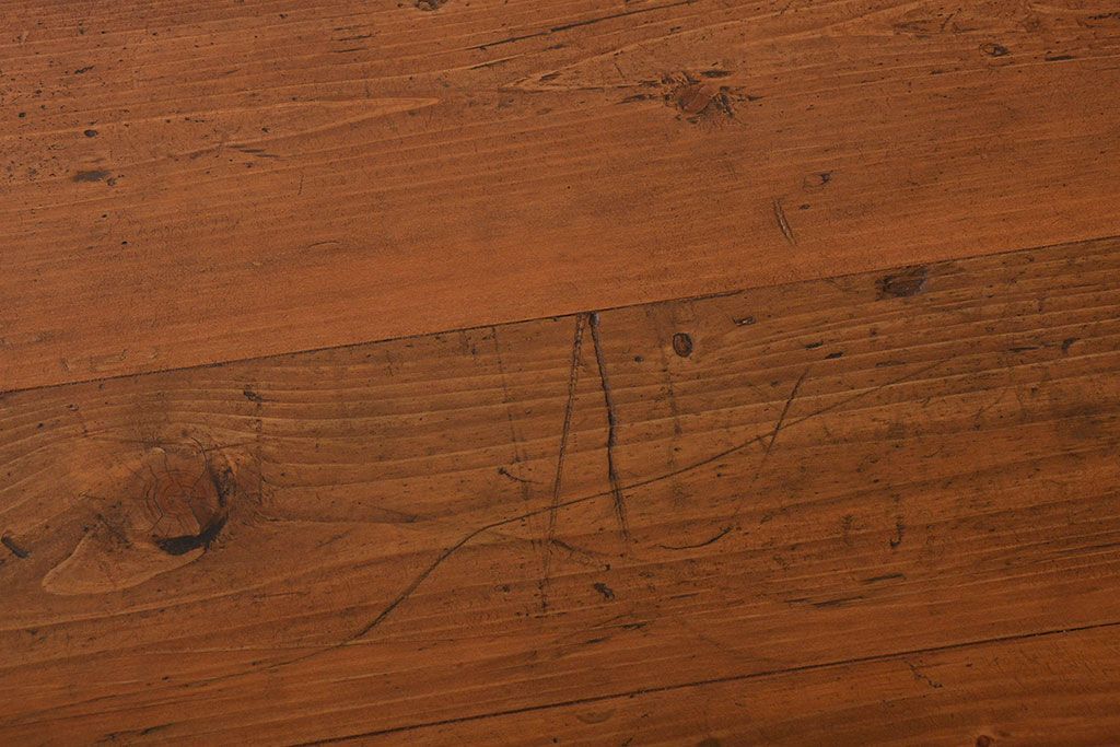 アンティーク家具　両面引き出し付き!ペイントダイニングテーブル