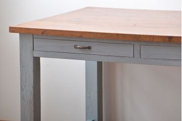 アンティーク家具　両面引き出し付き!ペイントダイニングテーブル