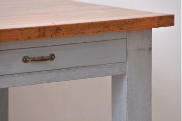 アンティーク家具　両面引き出し付き!ペイントダイニングテーブル