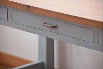 アンティーク家具　両面引き出し付き!ペイントダイニングテーブル