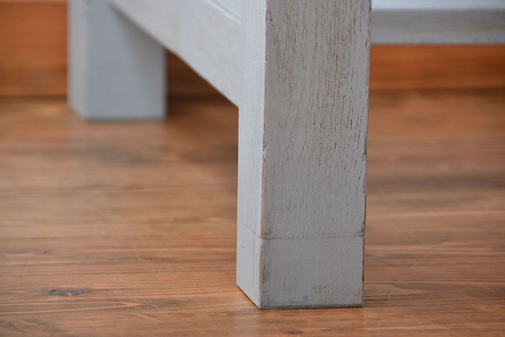 アンティーク家具　両面引き出し付き!ペイントダイニングテーブル