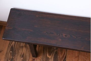 アンティーク家具　アンティーク　古い木でできた味のあるベンチ