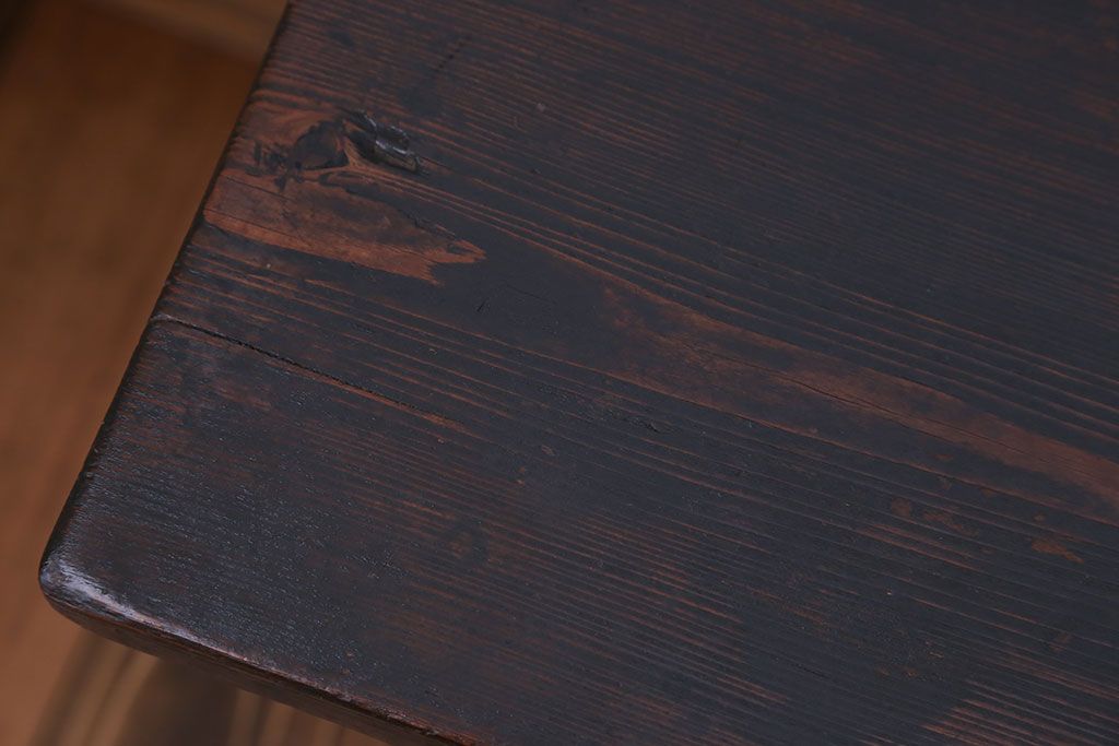 アンティーク家具　アンティーク　古い木でできた味のあるベンチ