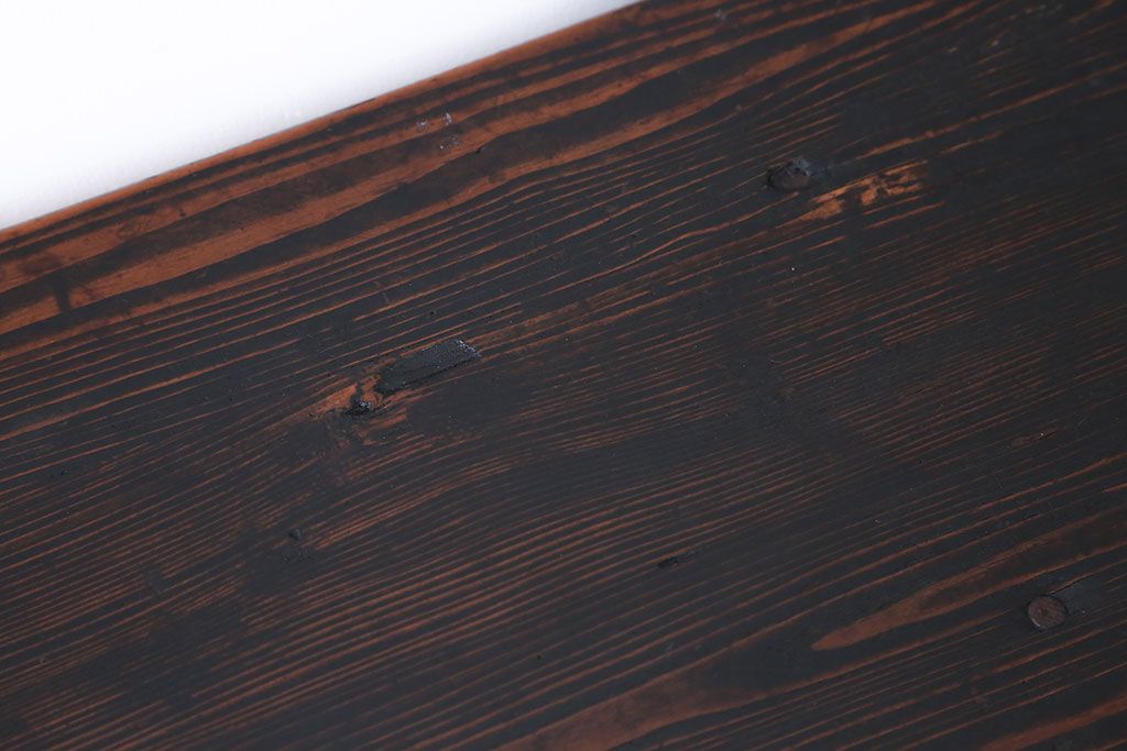 アンティーク家具　アンティーク　古い木でできた味のあるベンチ