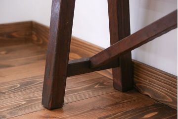 アンティーク家具　アンティーク　古い木でできた味のあるベンチ