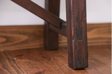 アンティーク家具　アンティーク　古い木でできた味のあるベンチ