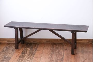 アンティーク家具　アンティーク　古い木でできた味のあるベンチ