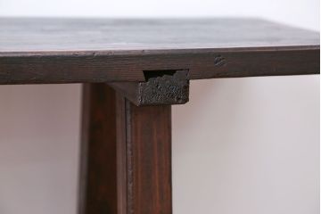 アンティーク家具　アンティーク　古い木でできた味のあるベンチ