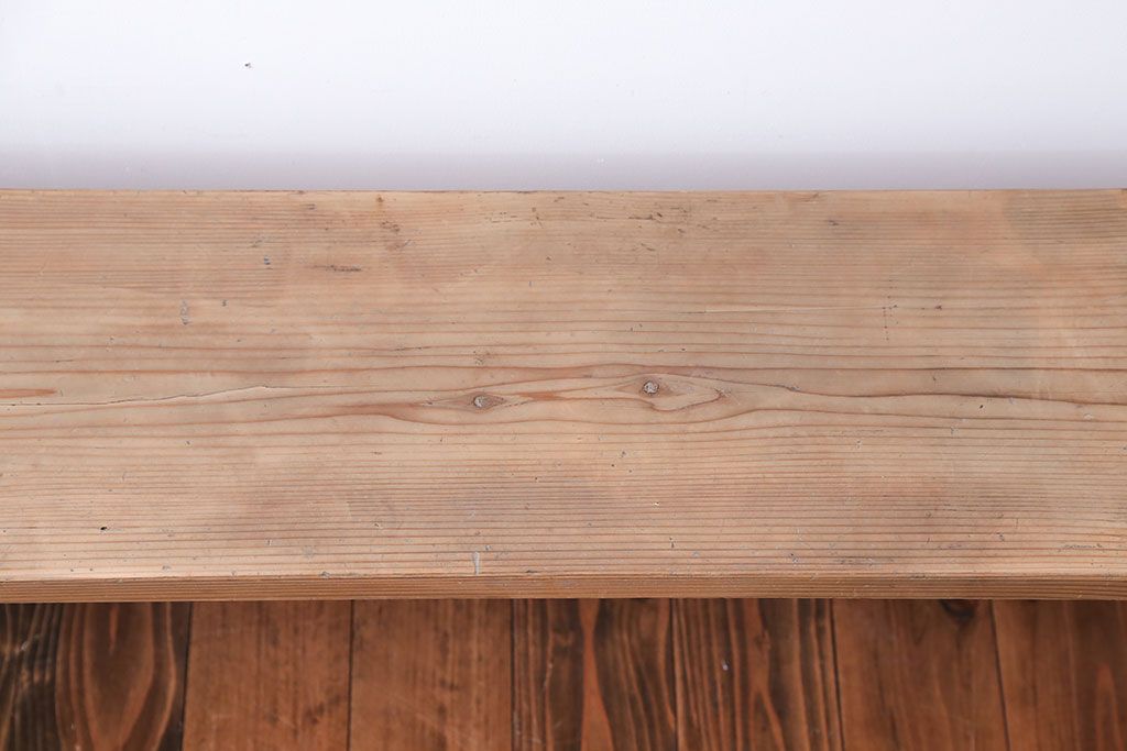 アンティーク家具　アンティーク　優しい木味のベンチ