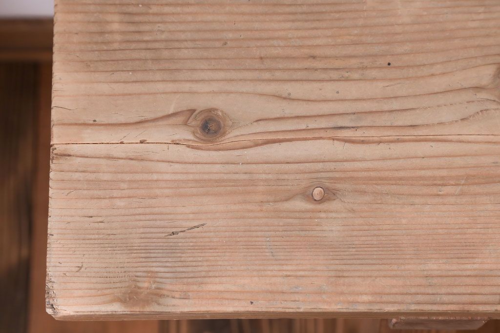 アンティーク家具　アンティーク　優しい木味のベンチ