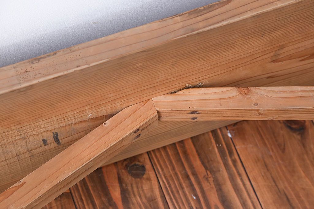 アンティーク家具　アンティーク　優しい木味のベンチ