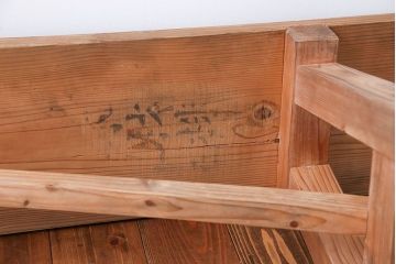 アンティーク家具　アンティーク　優しい木味のベンチ