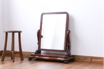 アンティーク家具　和製アンティーク　漆のつやが美しい上品な鏡台