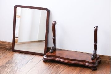 アンティーク家具　和製アンティーク　漆のつやが美しい上品な鏡台