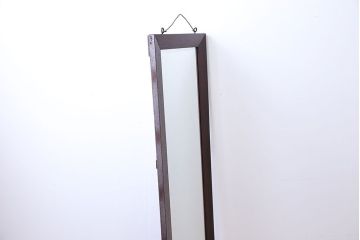 アンティーク雑貨　アンティーク　木味が素敵な縦型鏡