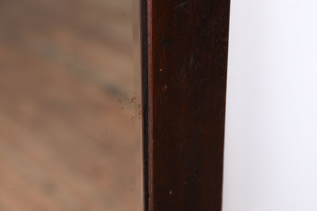 アンティーク雑貨　アンティーク　木味が素敵な縦型鏡