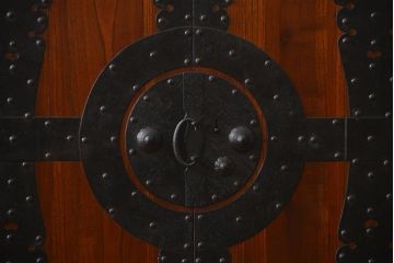 アンティーク家具　古民具・骨董　前面欅材!観音開き時代箪笥