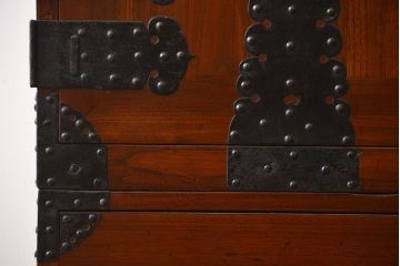 アンティーク家具　古民具・骨董　前面欅材!観音開き時代箪笥