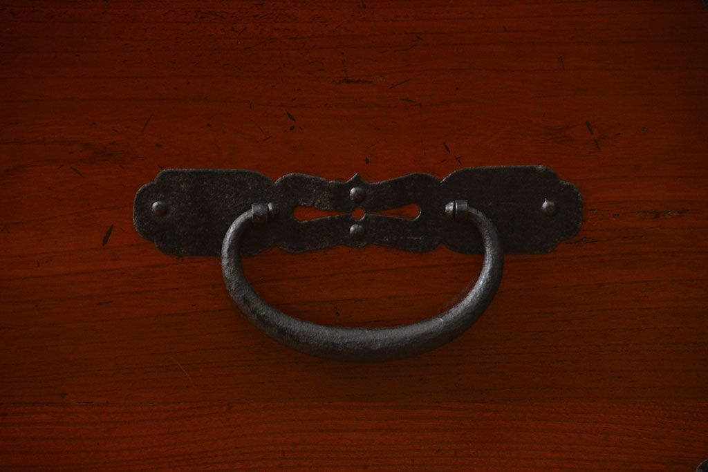 アンティーク家具　古民具・骨董　前面欅材!観音開き時代箪笥