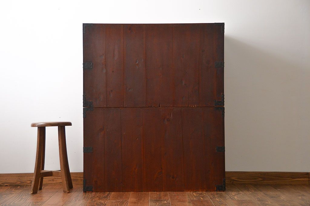 アンティーク家具　古民具・骨董　前面欅材!観音開き時代箪笥