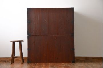 アンティーク家具　古民具・骨董　前面欅材!観音開き時代箪笥