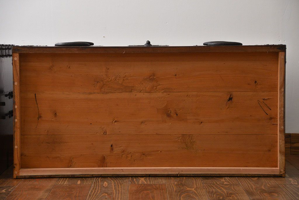 アンティーク家具　古民具・骨董　前面欅材!観音開き時代箪笥