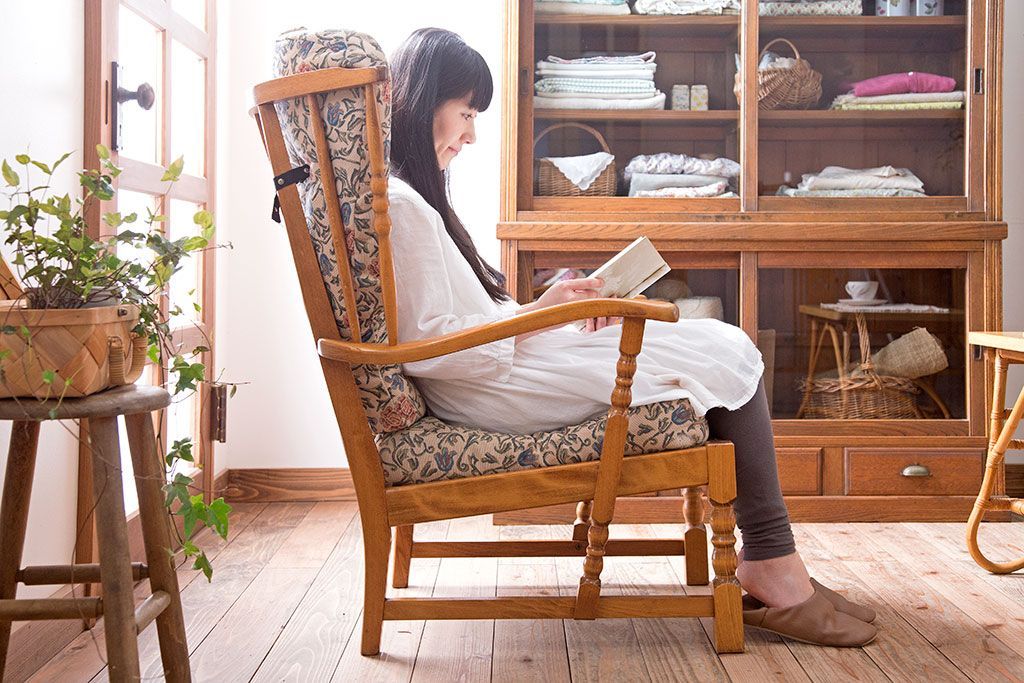 中古　フランス製　1人掛けソファ(シングルソファ)(1)