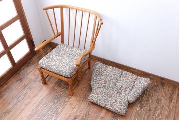 中古　フランス製　1人掛けソファ(シングルソファ)(1)