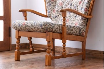 中古　フランス製　1人掛けソファ(シングルソファ)(1)