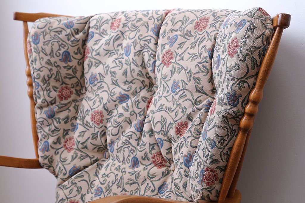 中古　フランス製　1人掛けソファ(シングルソファ)(1)