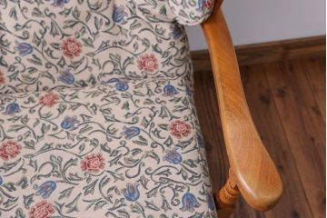 中古　フランス製　1人掛けソファ(シングルソファ)(1)