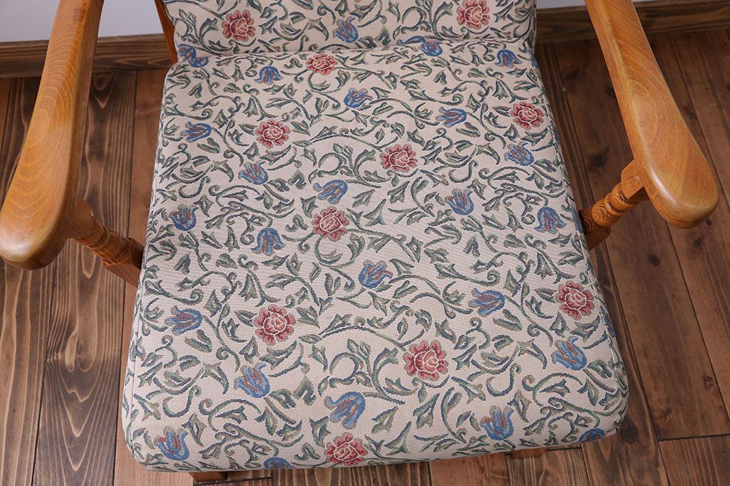 中古　フランス製　1人掛けソファ(シングルソファ)(1)