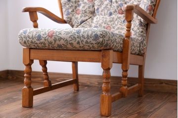 中古　フランス製　1人掛けソファ(シングルソファ)(1)