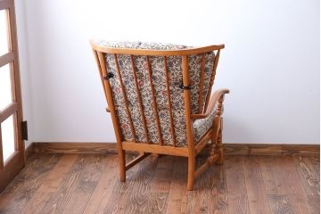 中古　フランス製　1人掛けソファ(シングルソファ)(1)